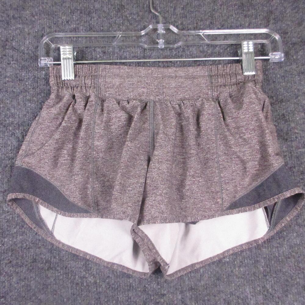 Lululemon Shorts Womens 4 Gray 3" Running Athletic Lined Relaxed Fit Drawstring